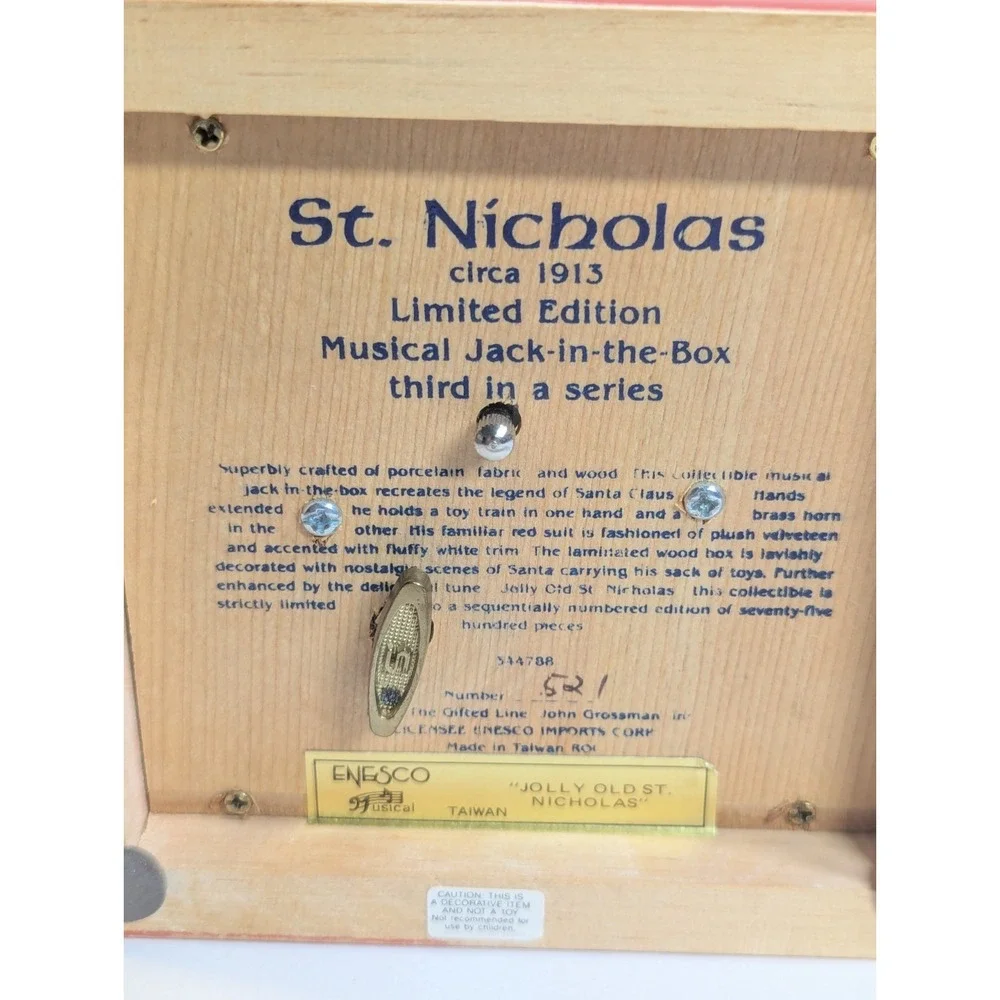 Enesco  St. Nicholas Musical‎ Jack in the Box Works! Third In Series